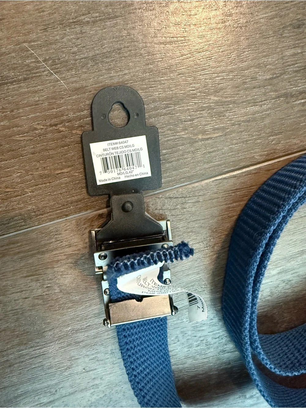 Official Cub Scout blue uniform belt, Metal Buckle, S/M 42”